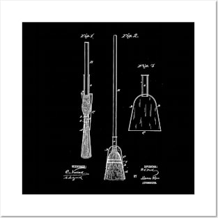 Broom Vintage Patent Drawing Posters and Art